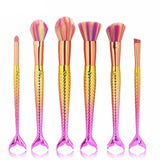 Mermaid Make Up Brush Set - Slim Wallet Company
