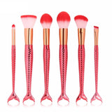Mermaid Make Up Brush Set - Slim Wallet Company