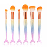 Mermaid Make Up Brush Set - Slim Wallet Company