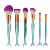 Mermaid Make Up Brush Set - Slim Wallet Company