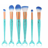 Mermaid Make Up Brush Set - Slim Wallet Company