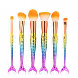 Mermaid Make Up Brush Set - Slim Wallet Company