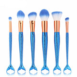 Mermaid Make Up Brush Set - Slim Wallet Company
