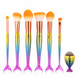 Mermaid Make Up Brush Set - Slim Wallet Company