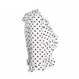 Polka Dot Ruffle Blouse - Slim Wallet Company