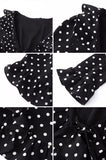 Polka Dot Ruffle Blouse - Slim Wallet Company