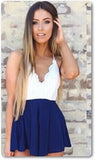 Lace Floral Striped Playsuit - Slim Wallet Company