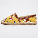 Floral Mustard Flats - Slim Wallet Company