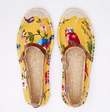 Floral Mustard Flats - Slim Wallet Company