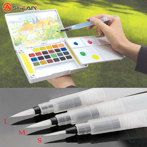 Refillable 1 Pc Water Brush Ink Pen for Water Color Calligraphy Painting Illustration Pen Office Stationery - Slim Wallet Company