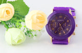 Casual Watch Geneva Unisex Quartz watch 14color men women Analog wristwatches Sports Watches Rose Gold Silicone watches Dropship - Slim Wallet Company