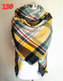 Tartan Scarf Desigual Plaid Scarf New Designer Unisex Acrylic Basic Shawls Women's Scarves - Slim Wallet Company