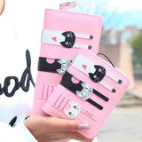 New Envelope Wallet Cat Cartoon purse Long Short Creative Female Card Holder Lady clutch coin purse - Slim Wallet Company