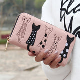 New Envelope Wallet Cat Cartoon purse Long Short Creative Female Card Holder Lady clutch coin purse - Slim Wallet Company