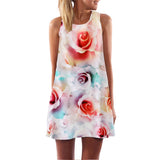European Style Chiffon Dress Summer Casual Loose O-Neck Sleeveless Print Beach Dresses Plus Size Women Clothing WAIBO BEAR - Slim Wallet Company