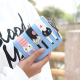 New Envelope Wallet Cat Cartoon purse Long Short Creative Female Card Holder Lady clutch coin purse - Slim Wallet Company