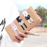 New Envelope Wallet Cat Cartoon purse Long Short Creative Female Card Holder Lady clutch coin purse - Slim Wallet Company