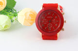 Casual Watch Geneva Unisex Quartz watch 14color men women Analog wristwatches Sports Watches Rose Gold Silicone watches Dropship - Slim Wallet Company