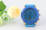 Casual Watch Geneva Unisex Quartz watch 14color men women Analog wristwatches Sports Watches Rose Gold Silicone watches Dropship - Slim Wallet Company