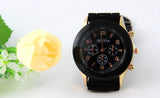 Casual Watch Geneva Unisex Quartz watch 14color men women Analog wristwatches Sports Watches Rose Gold Silicone watches Dropship - Slim Wallet Company