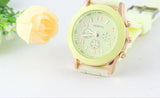 Casual Watch Geneva Unisex Quartz watch 14color men women Analog wristwatches Sports Watches Rose Gold Silicone watches Dropship - Slim Wallet Company