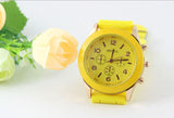 Casual Watch Geneva Unisex Quartz watch 14color men women Analog wristwatches Sports Watches Rose Gold Silicone watches Dropship - Slim Wallet Company