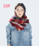 Tartan Scarf women desigual Plaid Scarf cuadros New Designer Unisex Acrylic Basic Shawls warm bufandas - Slim Wallet Company
