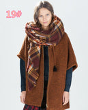 Tartan Scarf women desigual Plaid Scarf cuadros New Designer Unisex Acrylic Basic Shawls warm bufandas - Slim Wallet Company