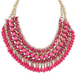 2016 Layered Bohemian Tassel Fringe Drop Vintage Weave Multilayer Collar Necklace Choker Chain Bib Statement Necklace & Pendants - Slim Wallet Company