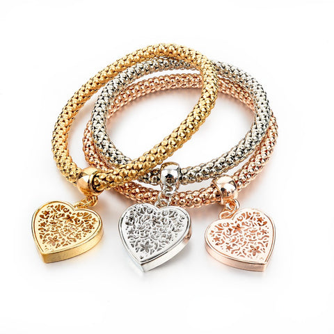 2016 New Fashion Bracelets Bangles Jewelry Gold Silver Chain Bracelet Round Hollow Charm Bracelets For Women SBR140339 - Slim Wallet Company