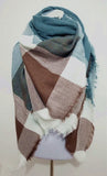 Tartan Scarf Desigual Plaid Scarf New Designer Unisex Acrylic Basic Shawls Women's Scarves - Slim Wallet Company