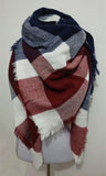 Tartan Scarf Desigual Plaid Scarf New Designer Unisex Acrylic Basic Shawls Women's Scarves - Slim Wallet Company