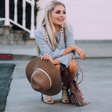 Ruffled Boho Blouse - Slim Wallet Company