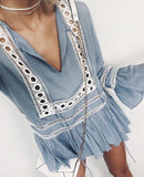 Ruffled Boho Blouse - Slim Wallet Company