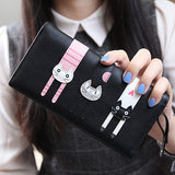 2016 New Fashion Envelope Women Wallet Cat Cartoon Wallet Long Creative Female Card Holder  PU wallet coin purses Girls - Slim Wallet Company