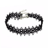 Simplee Apparel Sexy hollow out lace black choker necklace Short punk vintage necklace with chain Chic daisy flower necklace - Slim Wallet Company