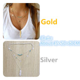 2016 new hot silver fashion chain beads metal discs  jewelry  pendants multi layer necklace gold necklaces for women - Slim Wallet Company