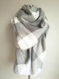 Tartan Scarf Desigual Plaid Scarf New Designer Unisex Acrylic Basic Shawls Women's Scarves - Slim Wallet Company