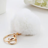 2016 new 10 color trinket Keychain pompons keychains fur Keychain fluffy key chains for cars keyrings trinkets pom pom keychain - Slim Wallet Company