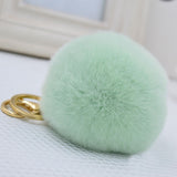 2016 new 10 color trinket Keychain pompons keychains fur Keychain fluffy key chains for cars keyrings trinkets pom pom keychain - Slim Wallet Company