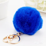 2016 new 10 color trinket Keychain pompons keychains fur Keychain fluffy key chains for cars keyrings trinkets pom pom keychain - Slim Wallet Company