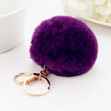 2016 new 10 color trinket Keychain pompons keychains fur Keychain fluffy key chains for cars keyrings trinkets pom pom keychain - Slim Wallet Company