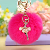 2016 new 10 color trinket Keychain pompons keychains fur Keychain fluffy key chains for cars keyrings trinkets pom pom keychain - Slim Wallet Company