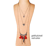 Cheap Femme Collares Vintage Tassel Maxi 3 Layer Necklace Arrow Pendants Women Colar Statement Boho Necklaces colliers 2016 - Slim Wallet Company