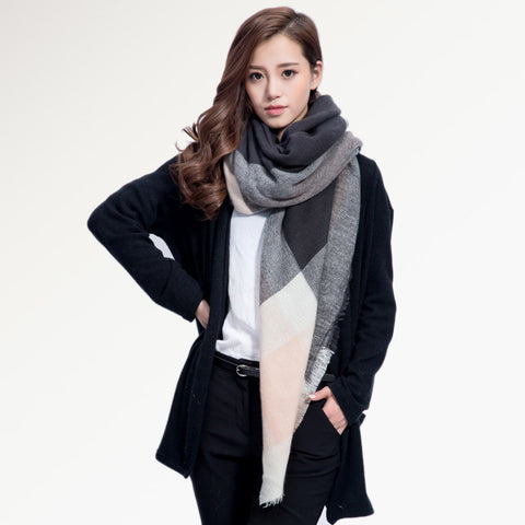 High quality plaid scarf women Thicken Soft Winter scarf Fashion Shawls and Scarves - Slim Wallet Company