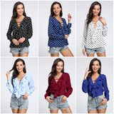 Ruffled Lace Up Summer Blouse - Slim Wallet Company