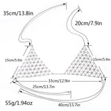 Boho Bikini Top Harness Bra Chain Geometric Triangle Body Chain Jewelry Necklace for Women body jewelry - Slim Wallet Company