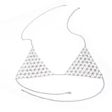 Boho Bikini Top Harness Bra Chain Geometric Triangle Body Chain Jewelry Necklace for Women body jewelry - Slim Wallet Company