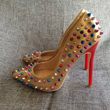 Crystal Spiked Pumps - Slim Wallet Company