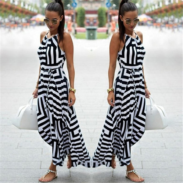 Ruffled Stripe Fiesta Dress - Slim Wallet Company